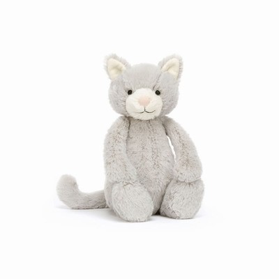 Jellycat Bashful Grey Cat USA | 73092HDTV